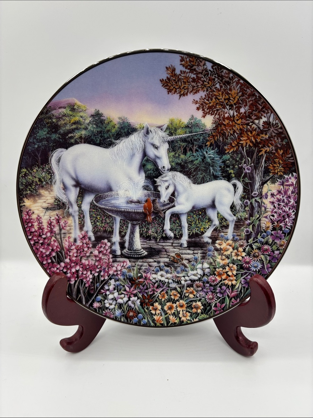 The Fountain of Youth - Kingdom of the Unicorn- Bradford Exchange with COA